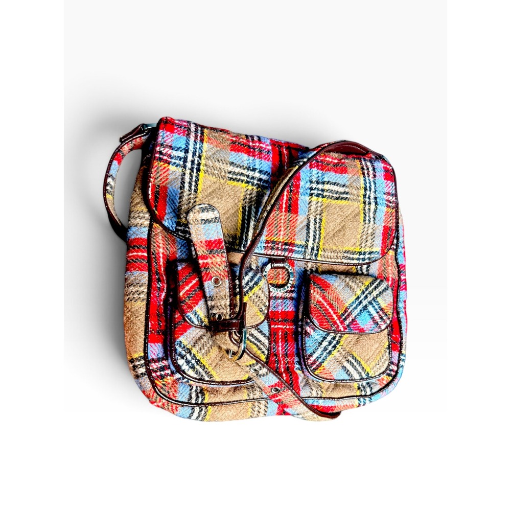 Vera Bradley Highland Plaid Quilted Crossbody Bag Multicolor Messenger 10.5in